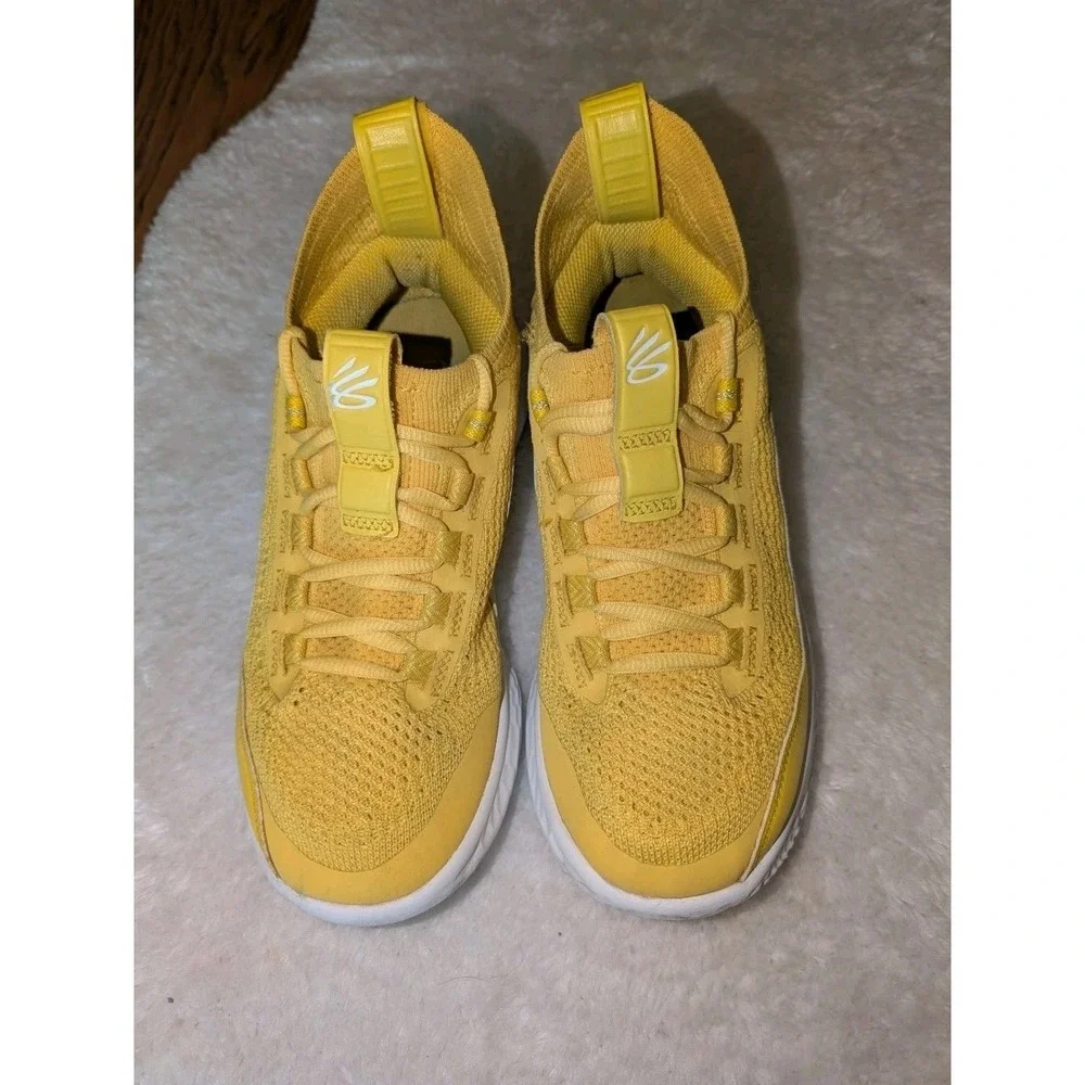 Under Armour Curry Flow 8 Yellow Basket‎ Shoes  Sz 6Y/8 Women  3023527-701